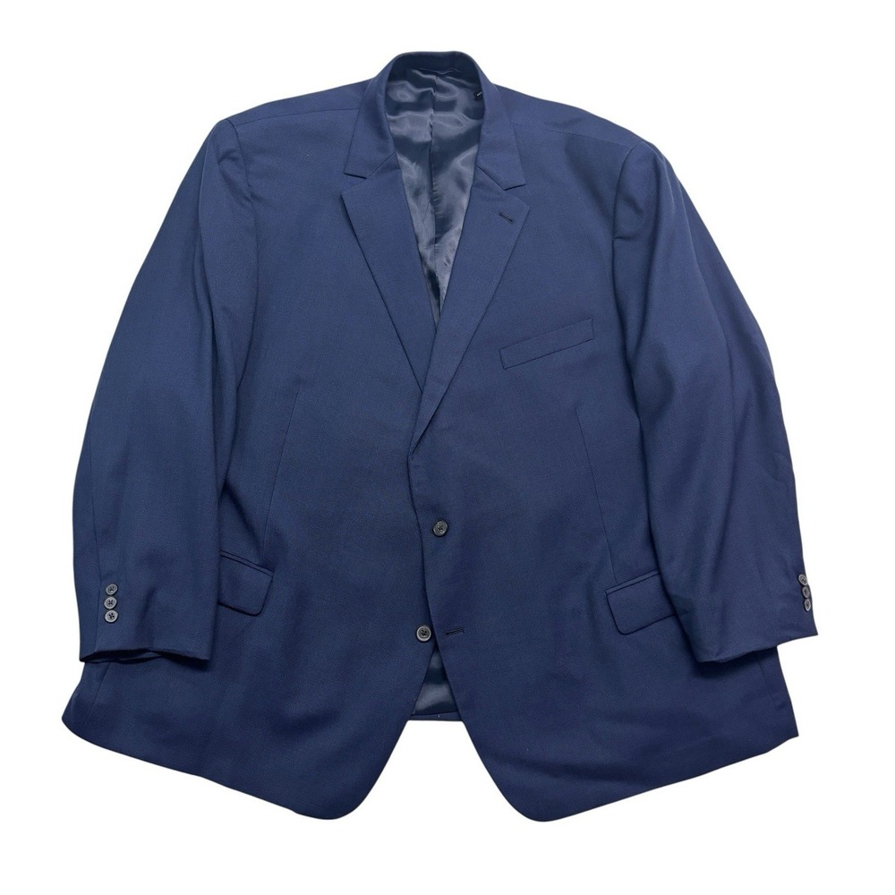 S Cohen 56 R Navy Blue Blazer Jacket Sport Suit Coat All Season Wool Soft